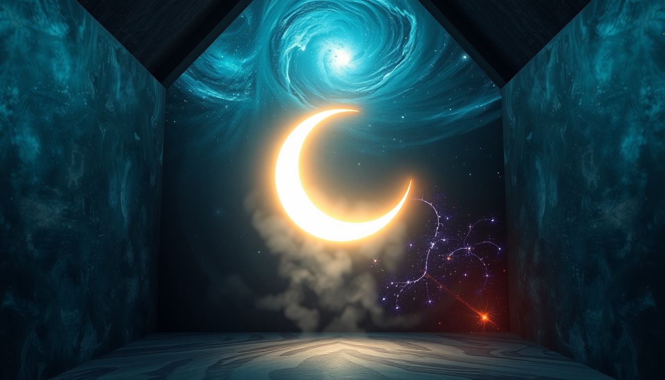 Eine Sichel im Haus symbolisiert bevorstehenden Wohlstand und Schutz.