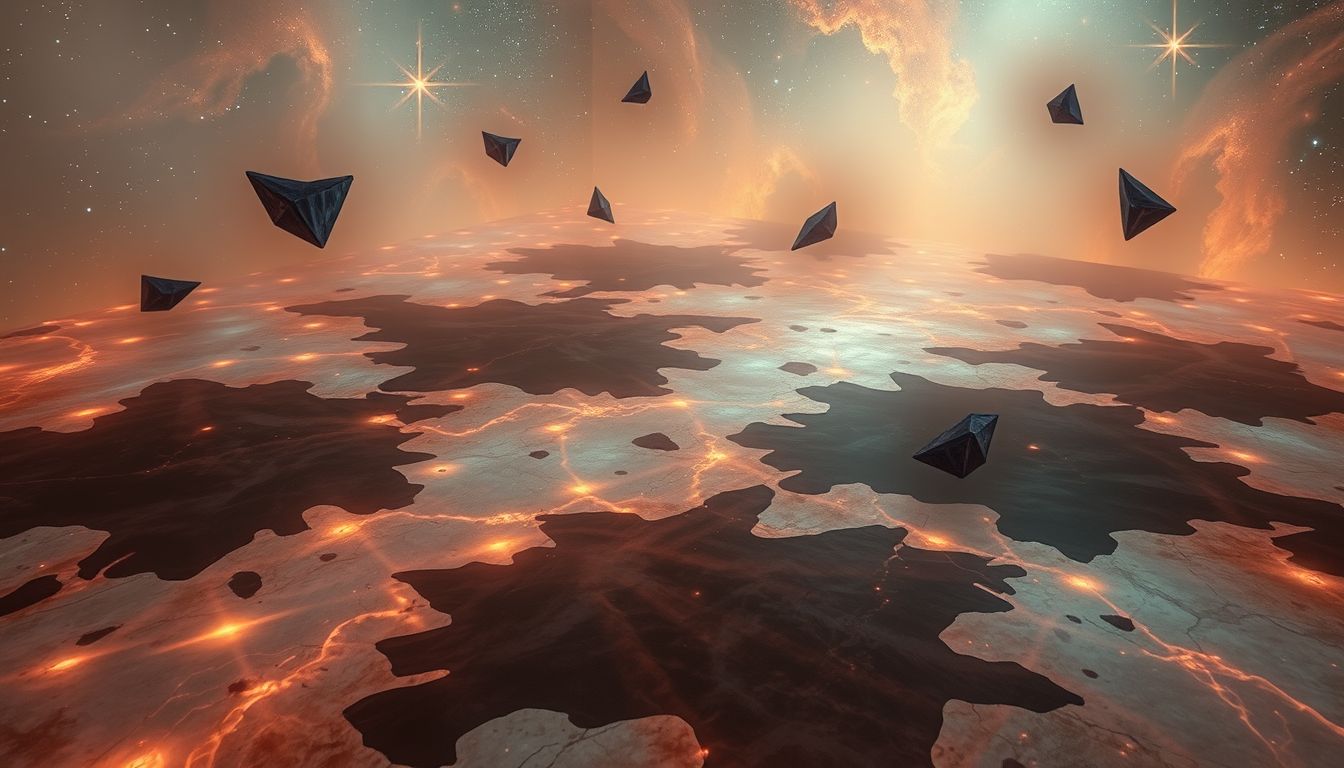 Fleckiger Fußboden symbolisiert oft unerledigte Schuld und innere Konflikte.