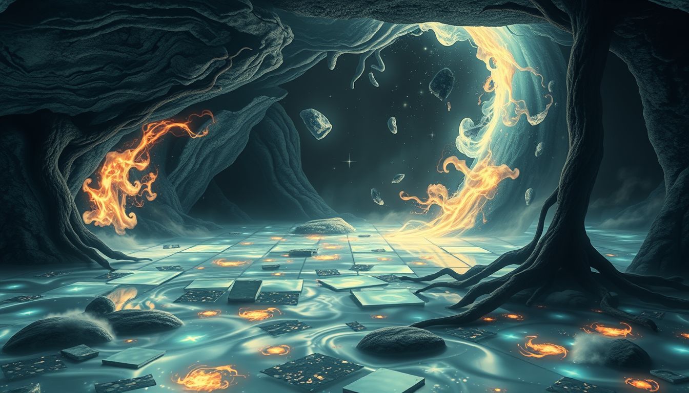 Der Fußboden symbolisiert das verborgene, oft unerforschte Unterbewusstsein.