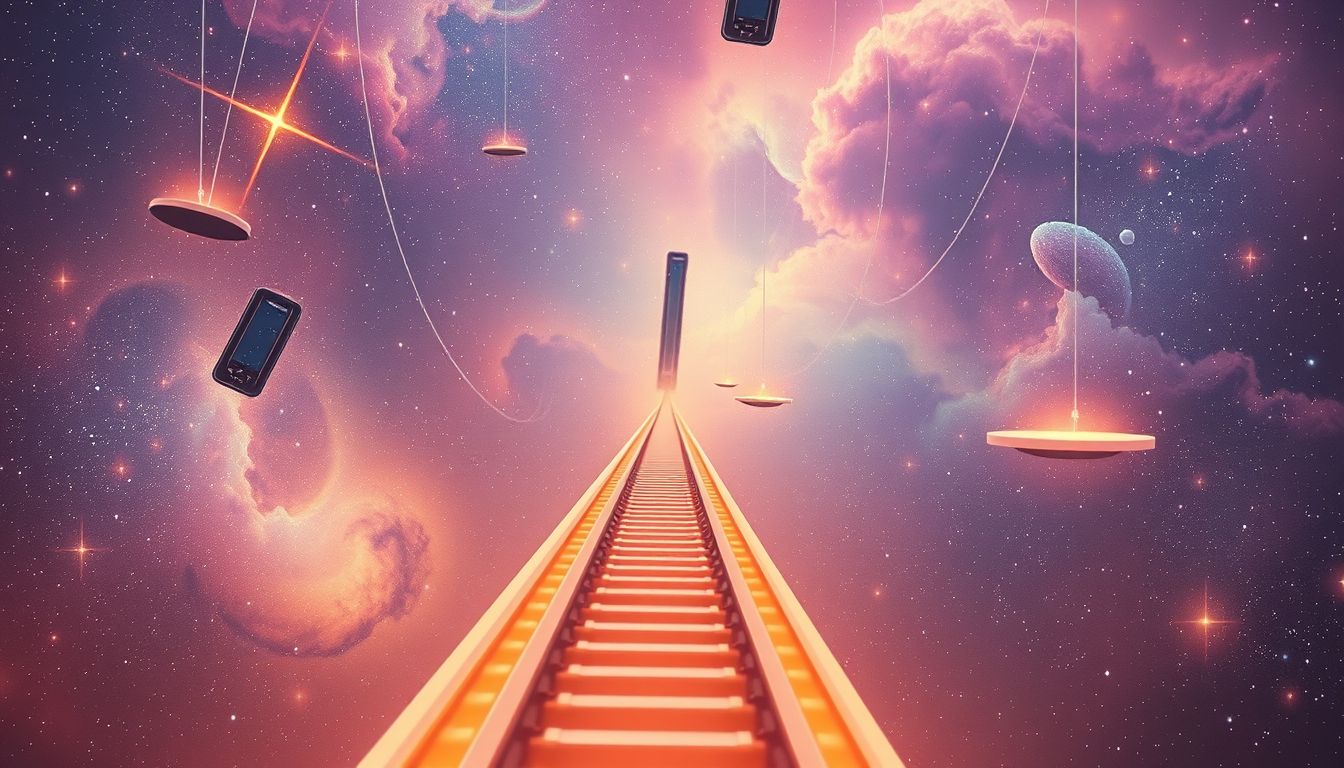 Die Metro im Himmel symbolisiert unerreichbare Träume und Sehnsüchte.