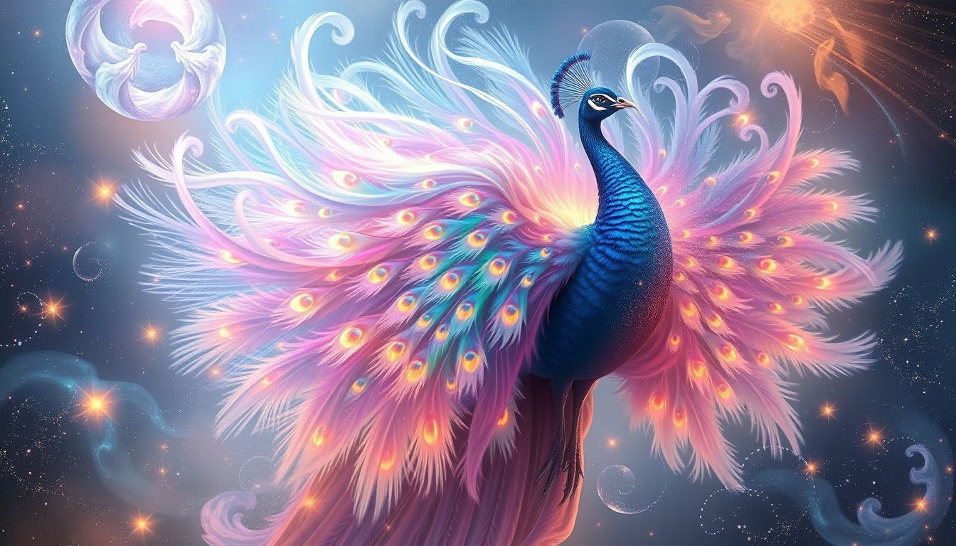 Der Pfau symbolisiert im Traum oft verführerische Eitelkeit und Stolz.