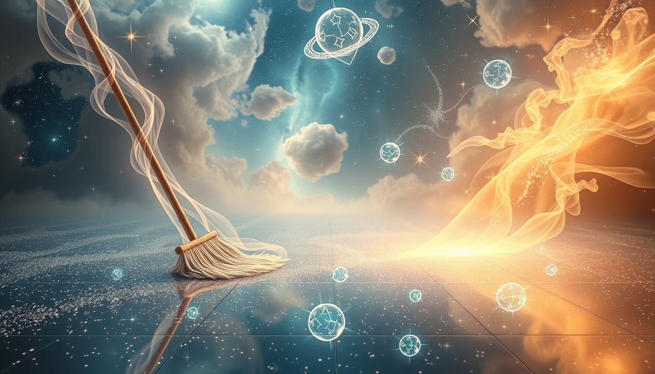 Fußbodenputzen symbolisiert im Traum innere Ordnung und Problemlösung.