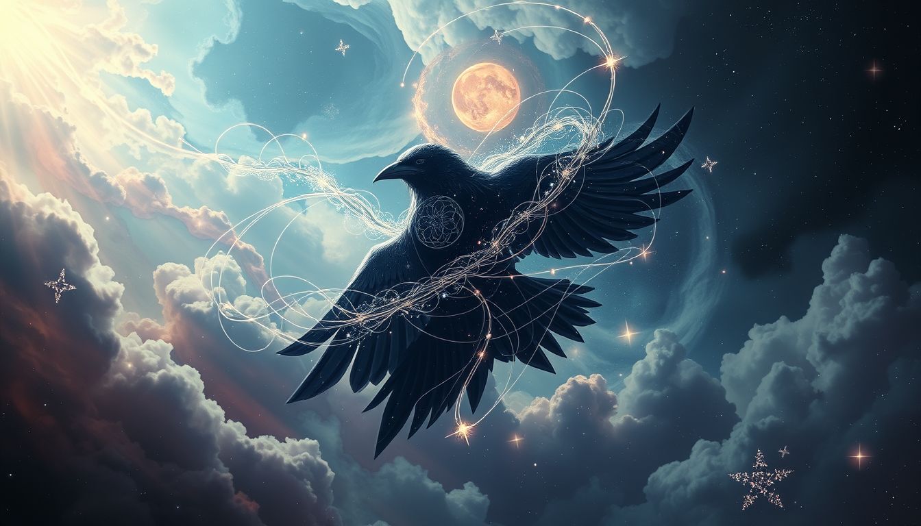 Der Rabe symbolisiert im Traum oft Tod und spirituelle Wandlung.