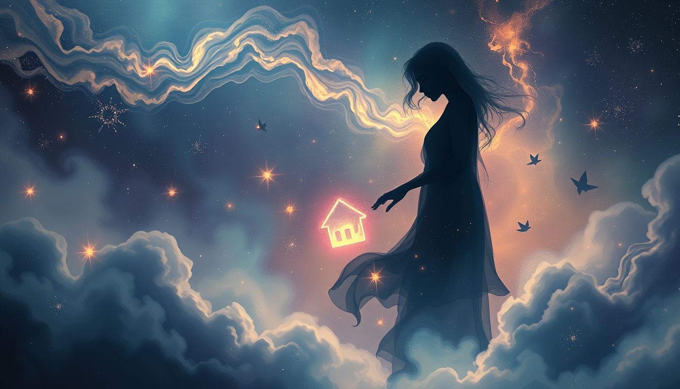 Schatten im Haus symbolisieren oft ungelöste familiäre Spannungen und Geheimnisse.