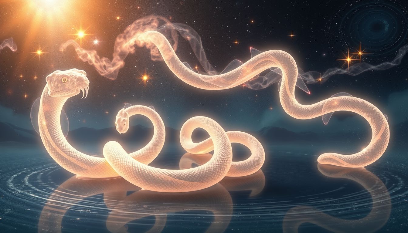 Schlangen im Tümpel symbolisieren verborgene Ängste und innere Heilung.