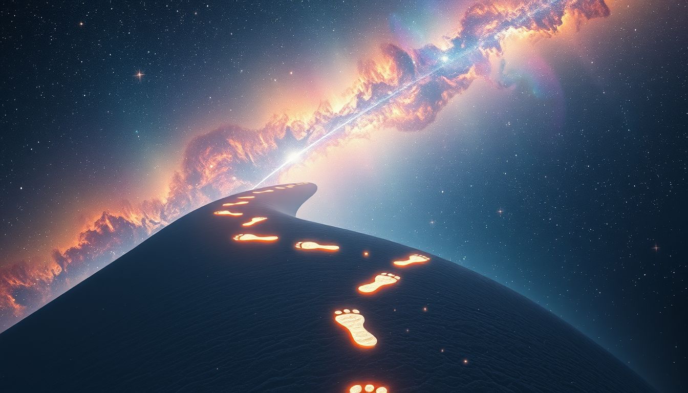 Spuren symbolisieren Entscheidungen und unterschiedliche Lebenswege im Traum.