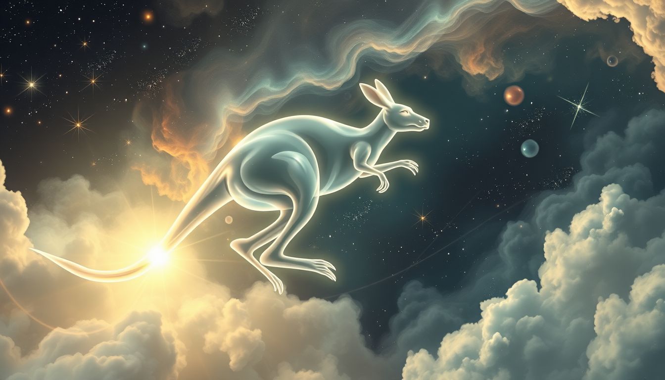 Ein springendes Känguru symbolisiert oft Energie und Lebensfreude.