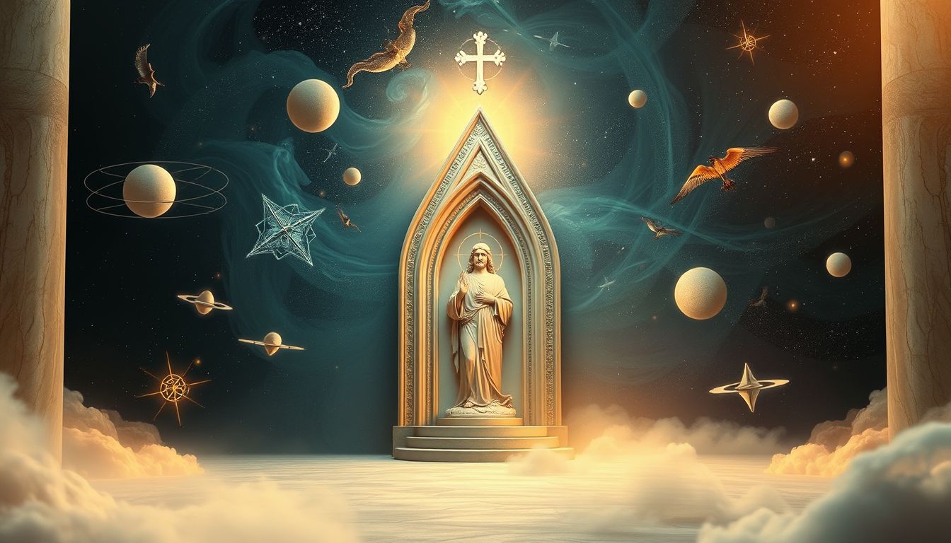 Ein Kirchenwand-Relief im Traum symbolisiert spirituelle Führung und Schutz.