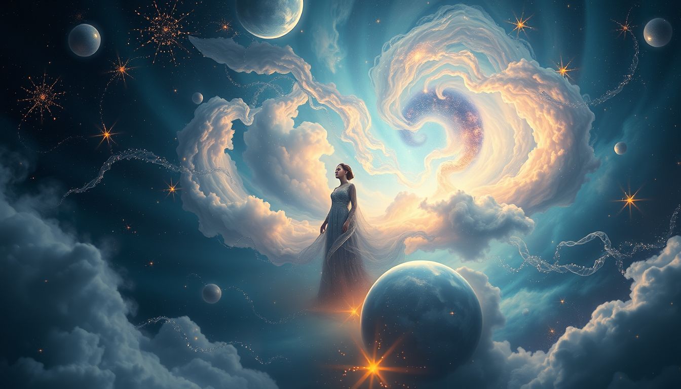 Im Traum 12 symbolisiert Äther spirituelle Verbindung und verlorene Orientierung.