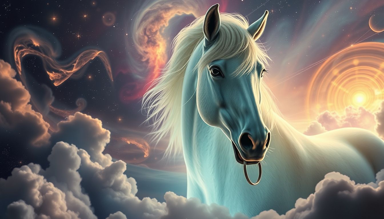 Ein lachendes Pferd symbolisiert oft innere Unsicherheit oder Spott.