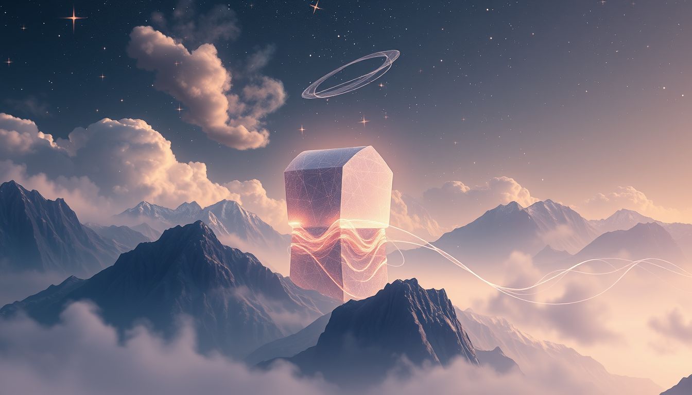 Traum 14 symbolisiert Übergang und Kontrolle in bergiger Abgeschiedenheit.