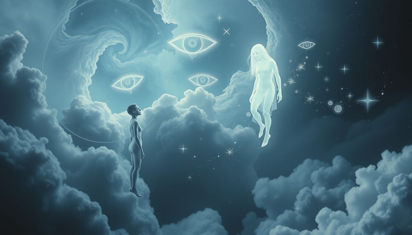 Der Traum symbolisiert Selbstreflexion und innere Selbstbeobachtung.