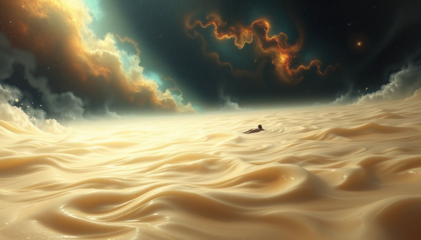 Im Traum im Grießbrei zu schwimmen symbolisiert emotionale Unsicherheit.