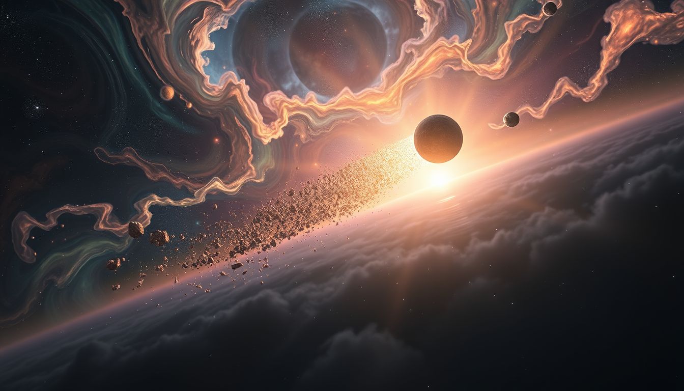 Ein Asteroideneinschlag symbolisiert im Traum oft plötzliche Veränderung.