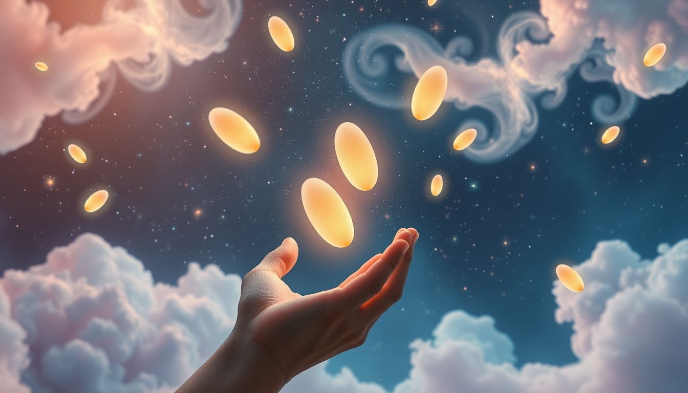 Mandeln sammeln im Traum symbolisiert oft persönliche Erfolge und Wohlstand.