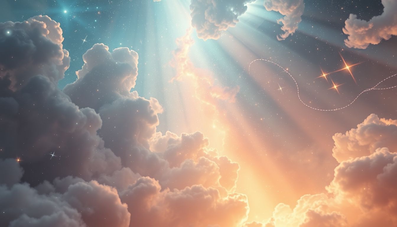 Traum 18 symbolisiert spirituelle Erleuchtung durch gregorianischen Gesang.