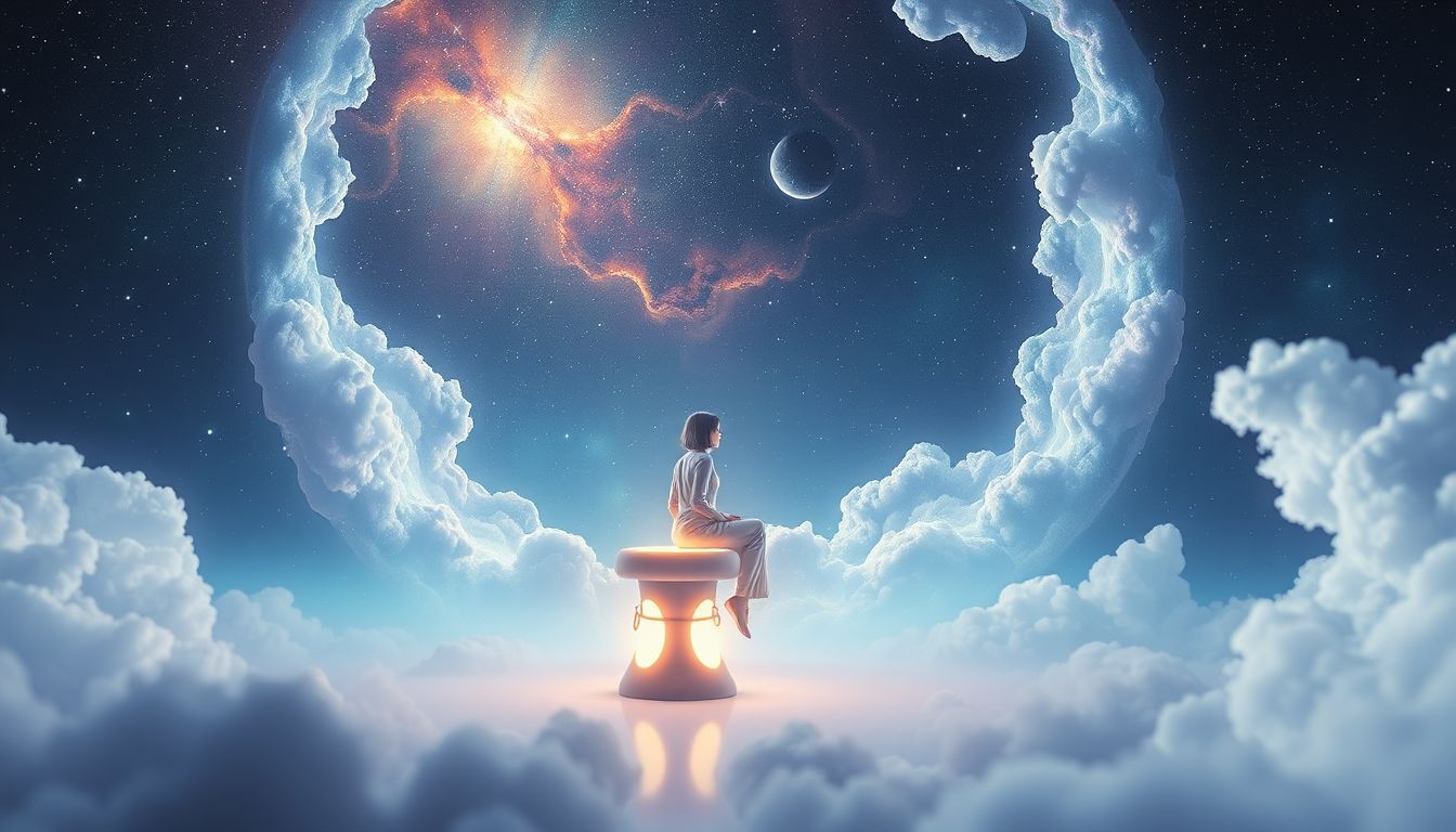 Ein unbekannter sitzt auf Schuhmacherhocker symbolisiert verborgene Chancen.