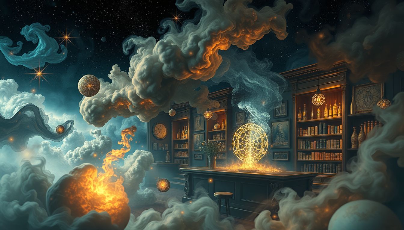 Ein überfüllter Tabakladen symbolisiert oft innere Überforderung und Stress.