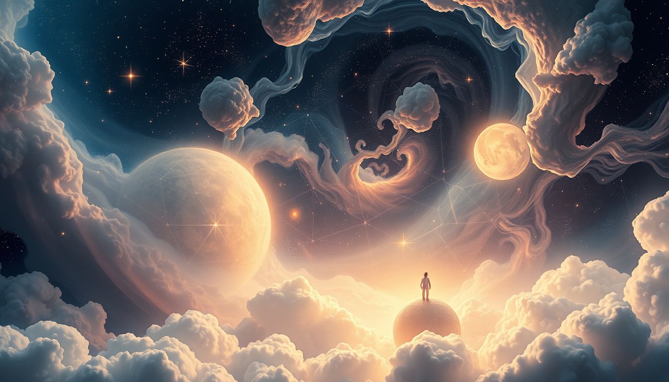 Geometrische Reliefs symbolisieren Klarheit und geordnete Gedanken im Traum.