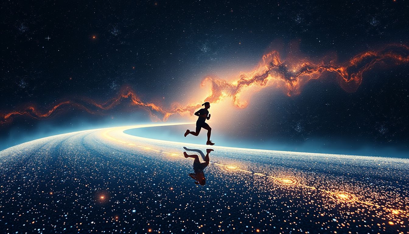 Einen Marathon zu laufen symbolisiert Ausdauer und Lebensziele im Traum.