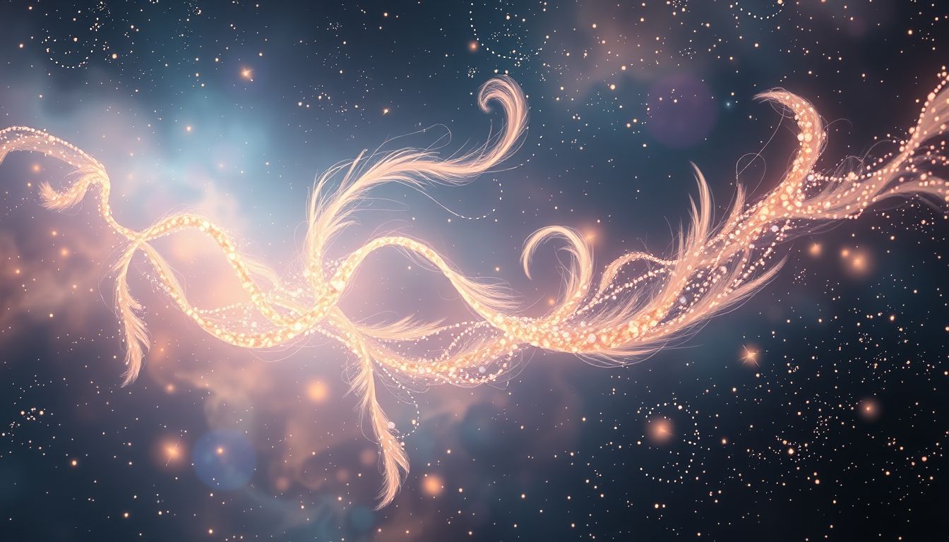 Traum 21 symbolisiert Verwandlung durch magische Pailletten-Metamorphose.