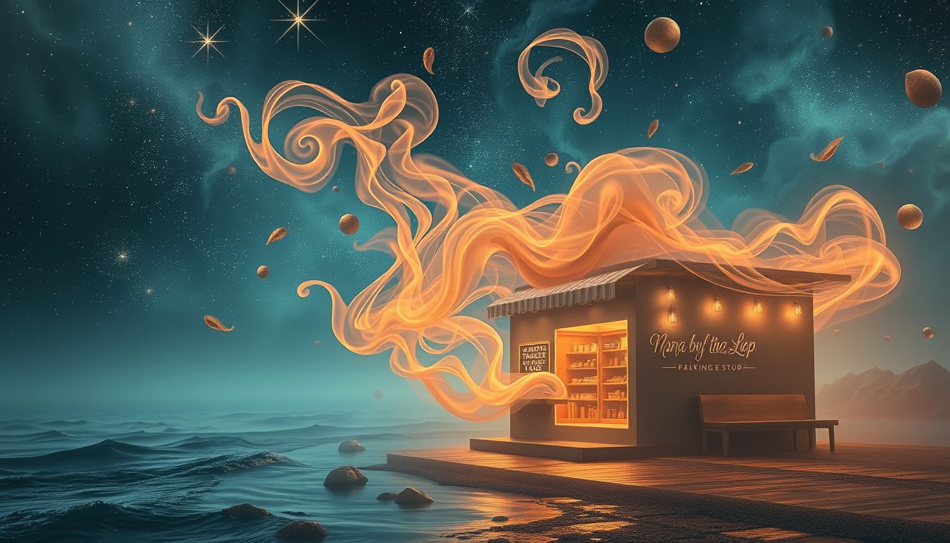 Der Tabakladen am Meer symbolisiert Sehnsucht nach Freiheit und Genuss.