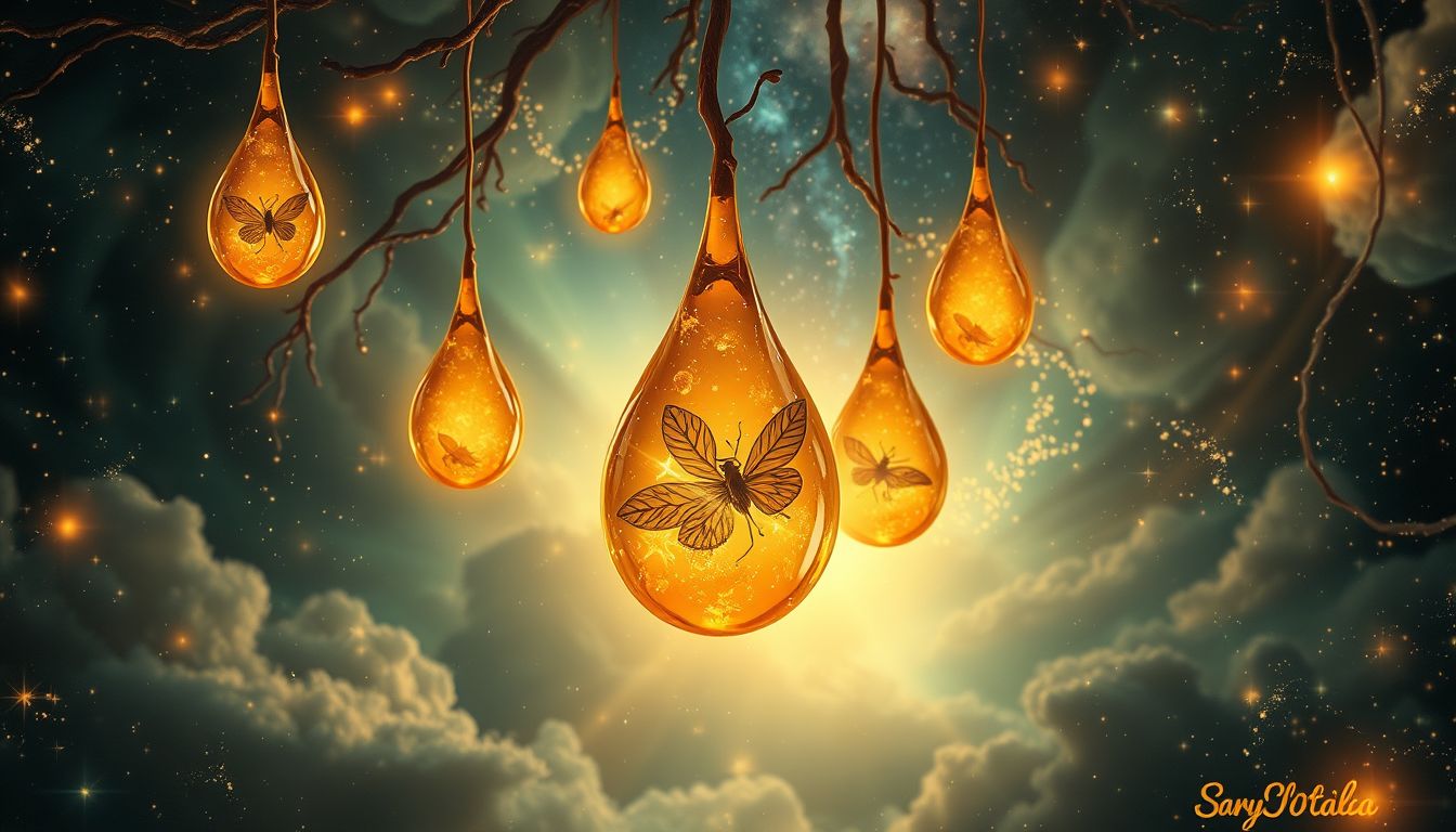 Baumharz im Traum symbolisiert Schutz und dauerhafte Bewahrung.