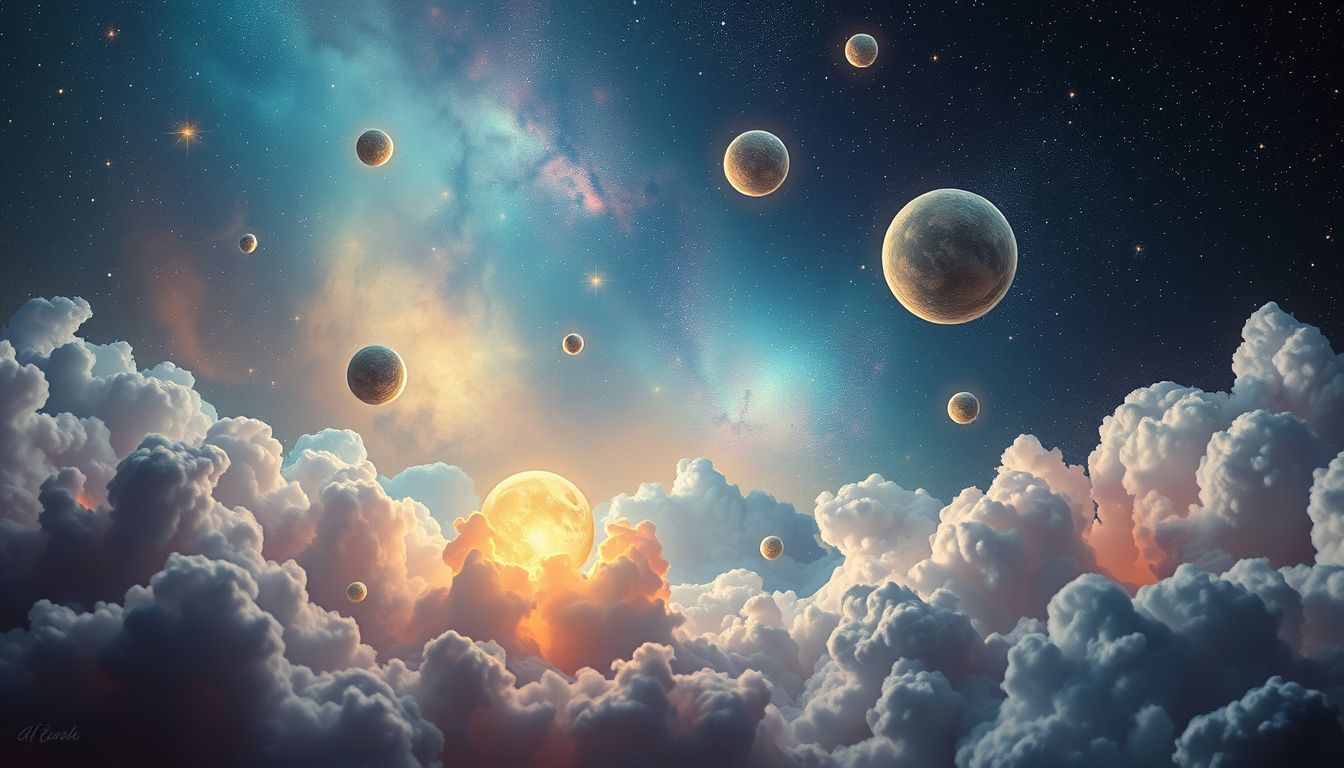 Traum 24 symbolisiert unerforschte Geheimnisse im unendlichen Weltraum.