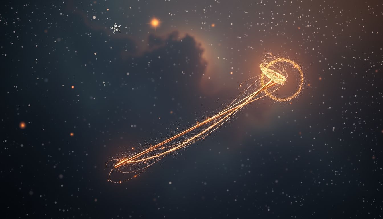 Eine Hutnadel im Himmel symbolisiert unerwartete spirituelle Erkenntnisse.