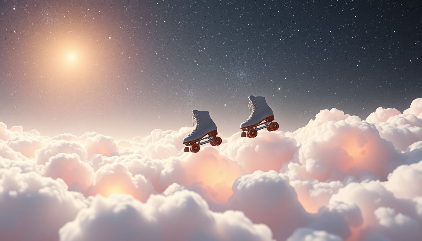 Rollschuhfahren über Hindernisse symbolisiert das Überwinden persönlicher Herausforderungen.