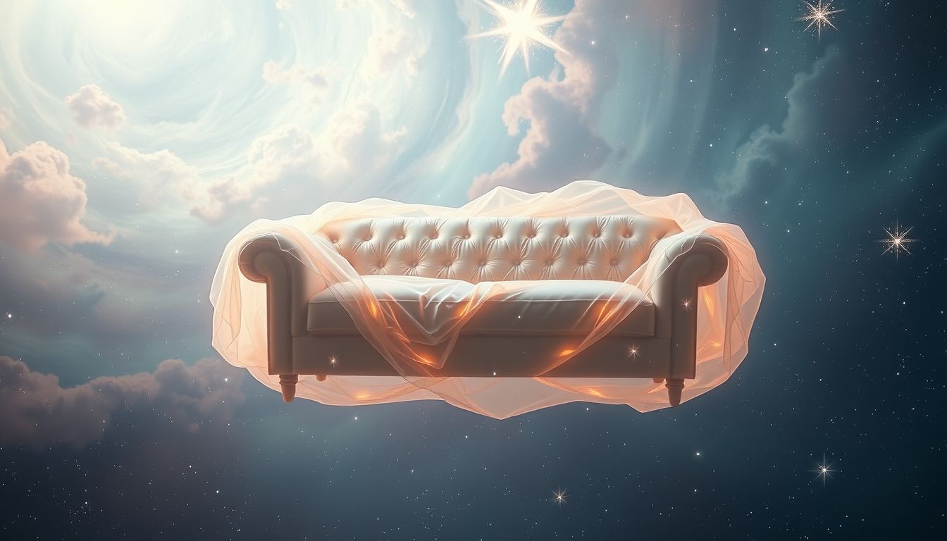 Das Imprägnieren eines Sofas symbolisiert Schutz vor emotionalen Verletzungen.