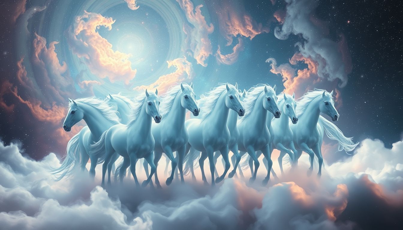 Traum 29 symbolisiert innere Unruhe durch störende Pferdeherden.