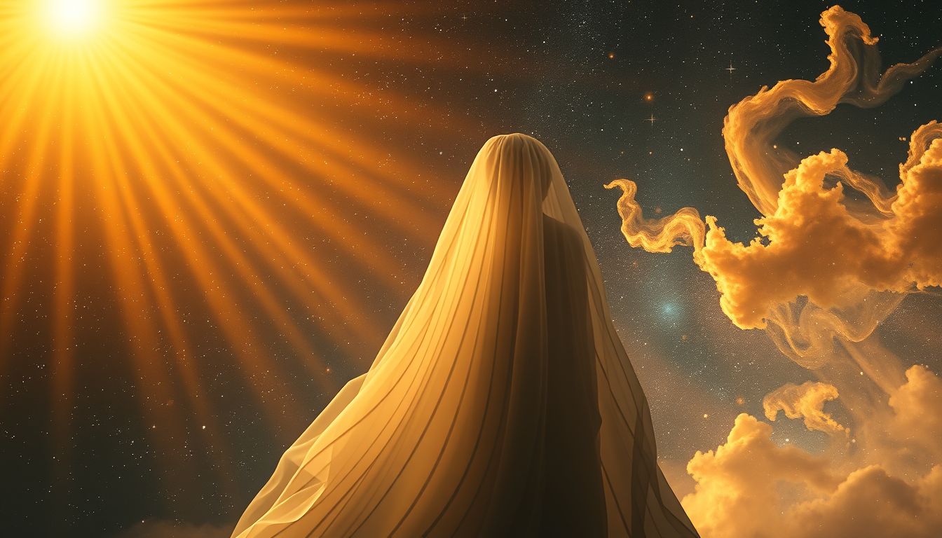 Trauerkleidung im Sonnenschein symbolisiert Hoffnung trotz Verlust.