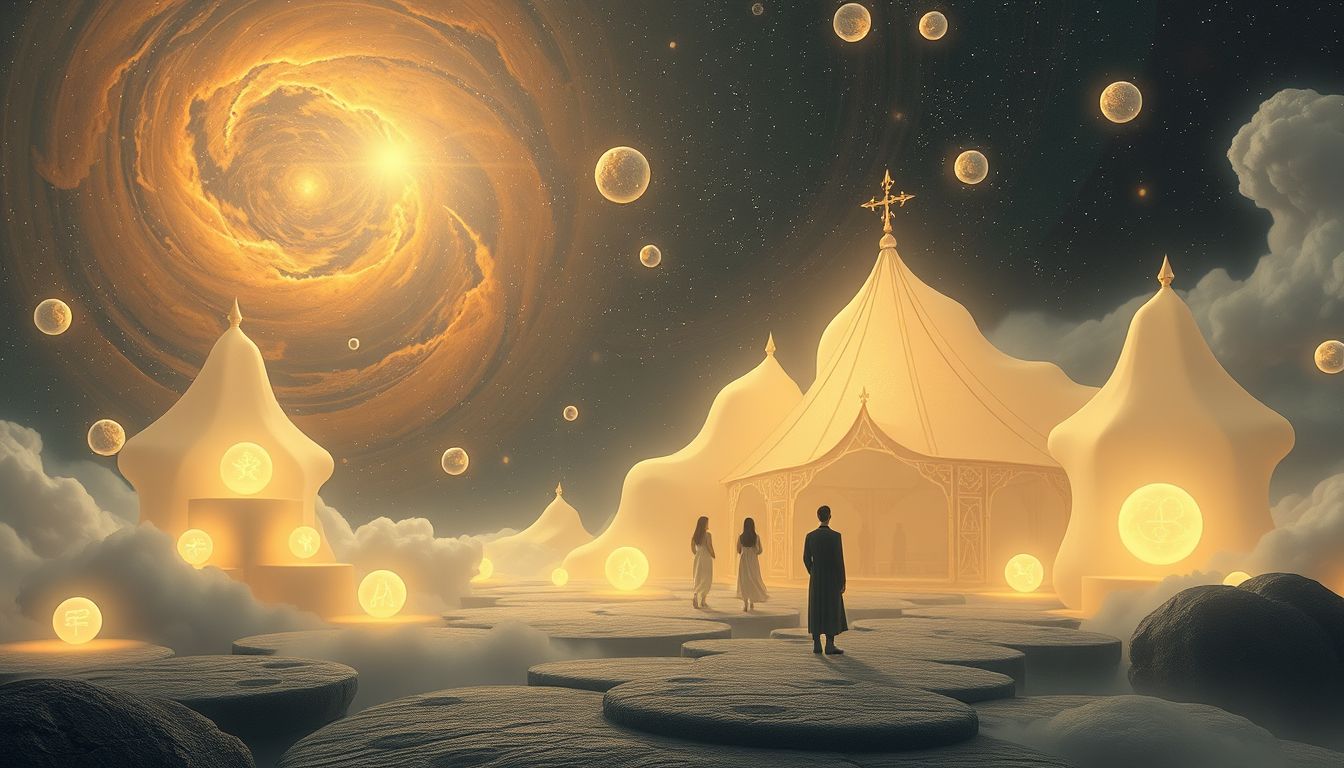 Ein belebter Marktplatz symbolisiert soziale Interaktionen und Lebensfreude.