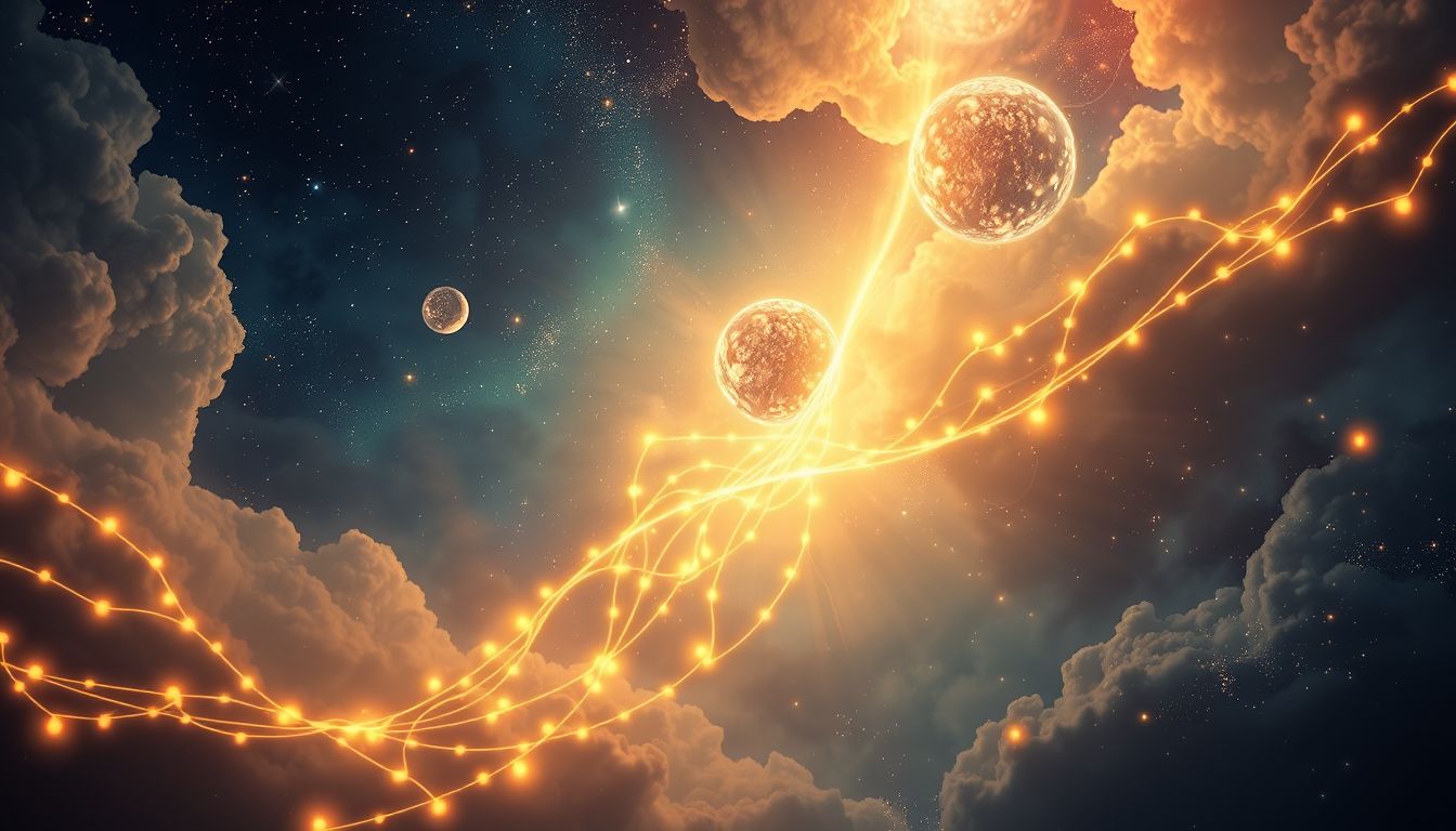 Eine goldene Saite symbolisiert innere Harmonie und kostbare Verbindung.