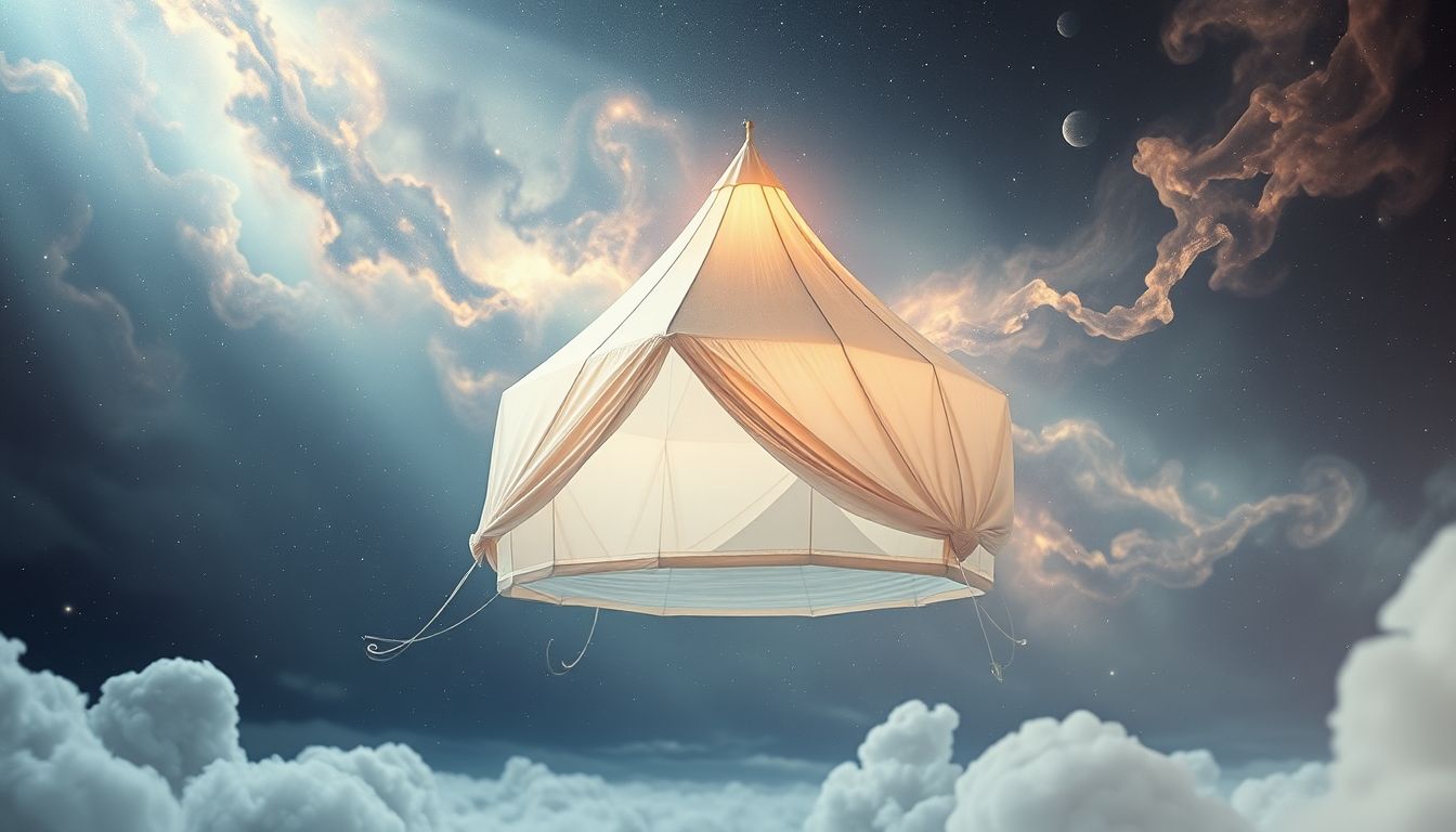 Ein imprägniertes Zelt symbolisiert Schutz vor emotionalem Eindringen.