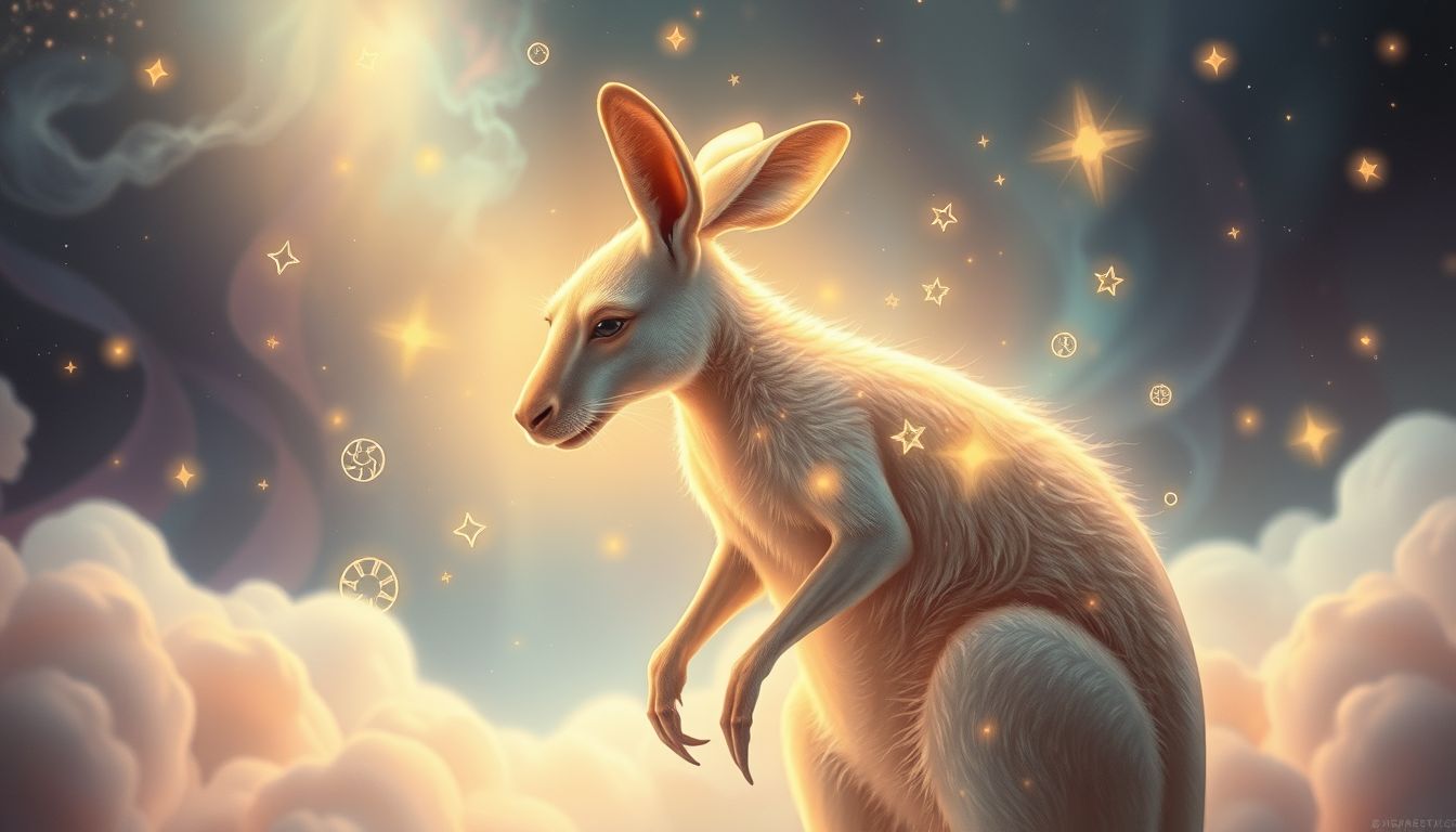 Ein sprechendes Känguru symbolisiert Weisheit und unerwartete Botschaften.