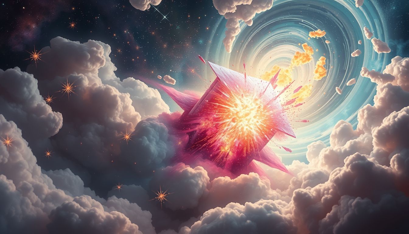 Eine explodierende Petarde symbolisiert plötzliche, unerwartete Veränderungen im Leben.