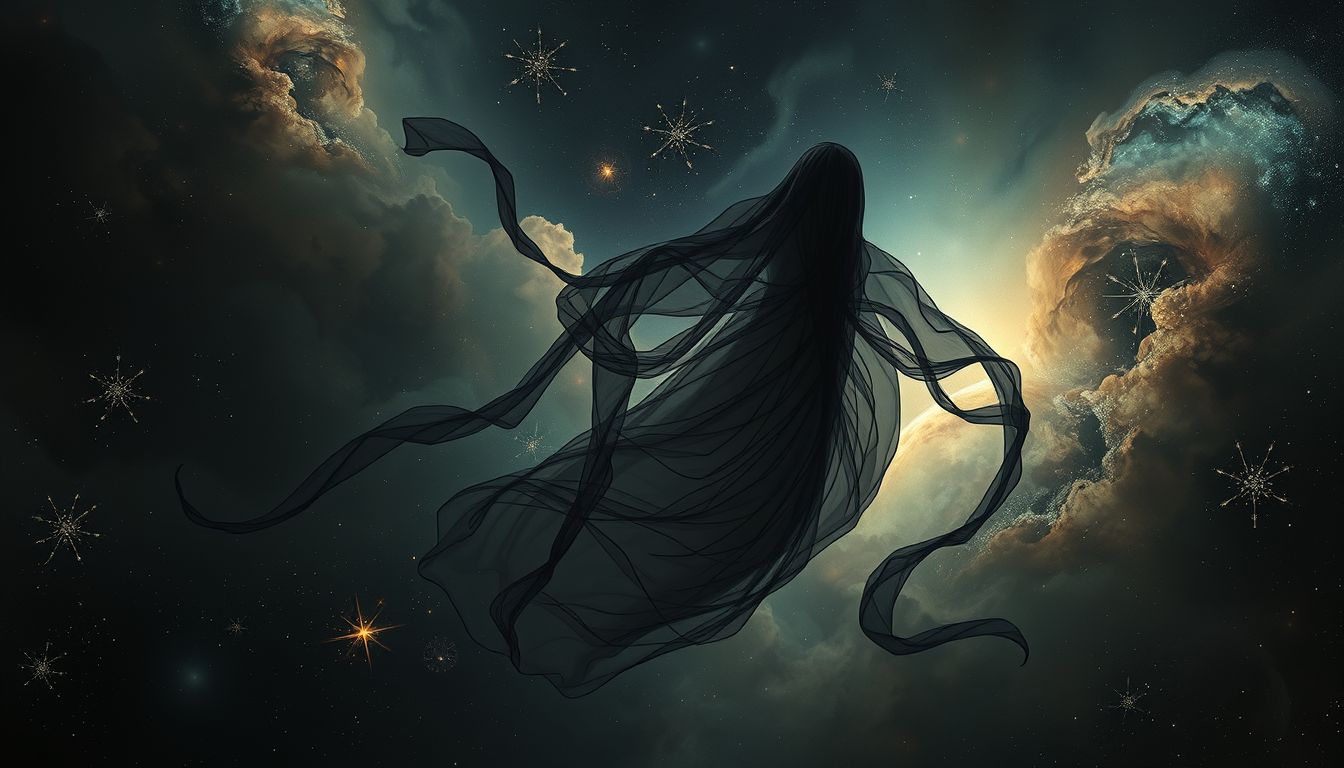 Zu enge Trauerkleidung im Traum symbolisiert unterdrückte emotionale Belastung.