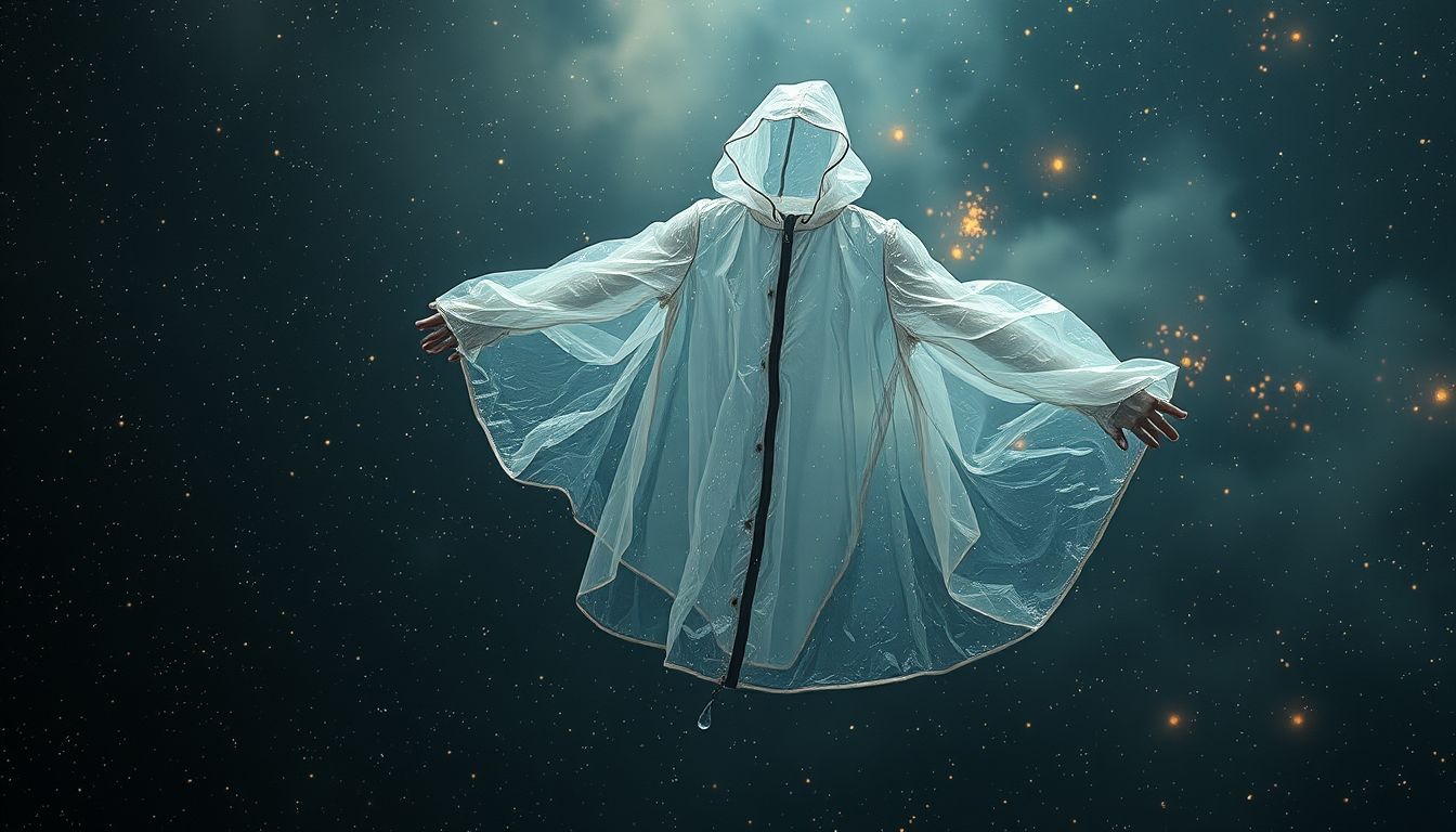 Ein undichter Regenmantel symbolisiert enttäuschten Schutz im Traum.