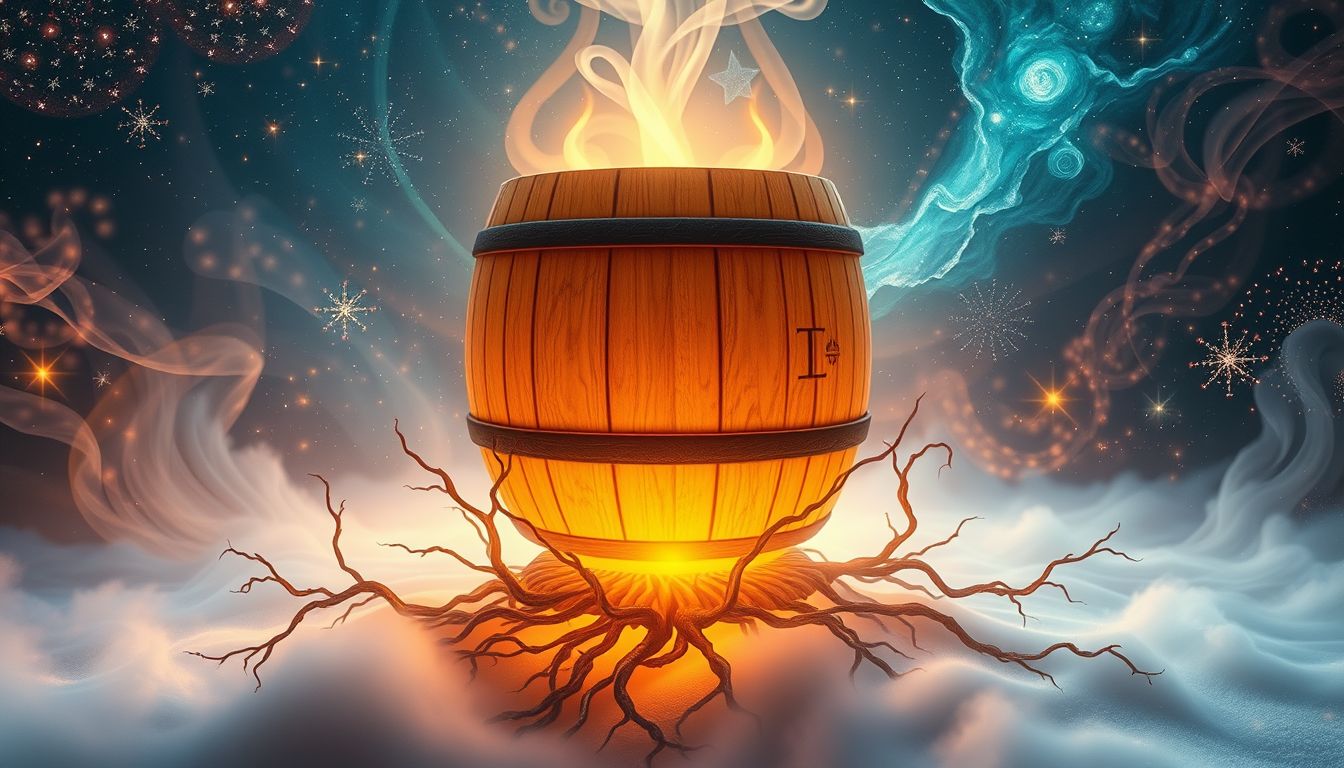 Ein Holz-Rauchfass im Traum symbolisiert tiefe Erdung und Naturverbundenheit.
