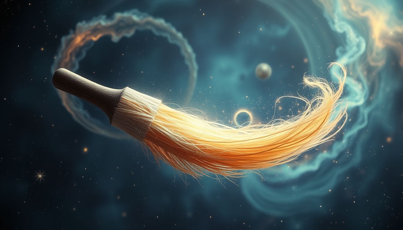 Eine abgenutzte Bürste symbolisiert veraltete Gedankenmuster im Traum.