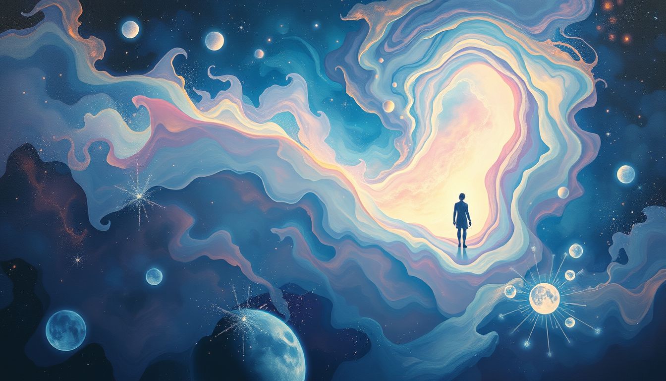 Ein Vorstoß in ein Gemälde symbolisiert Kreativität und Selbsterkenntnis.