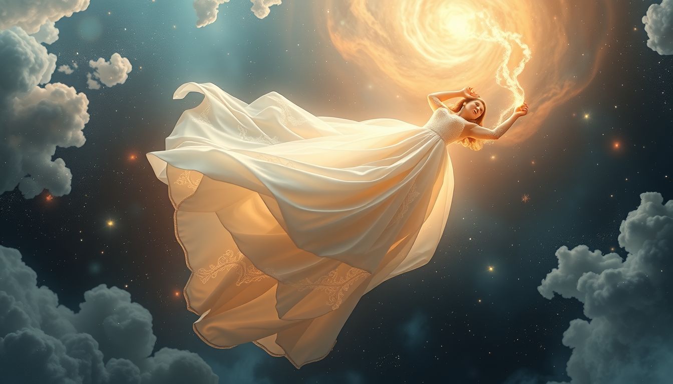 Ein weißes Brautkleid symbolisiert oft Neubeginn und Reinheit.