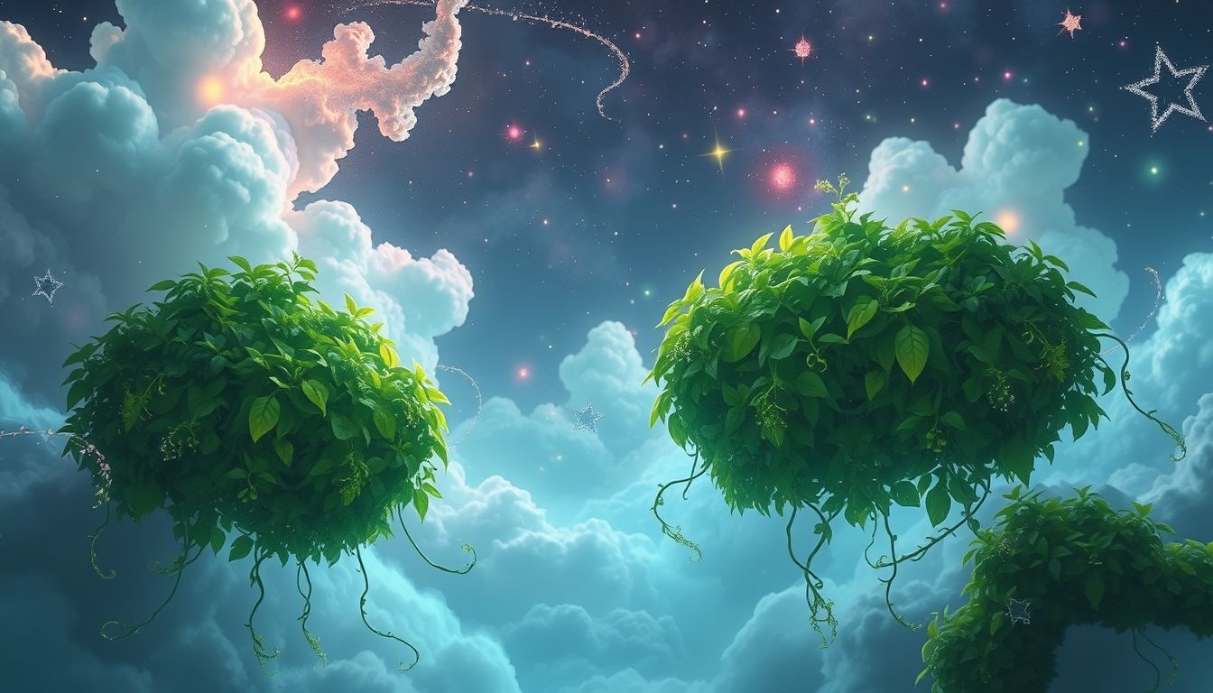 Üppige grüne Büsche symbolisieren persönliches Wachstum und neues Potenzial.