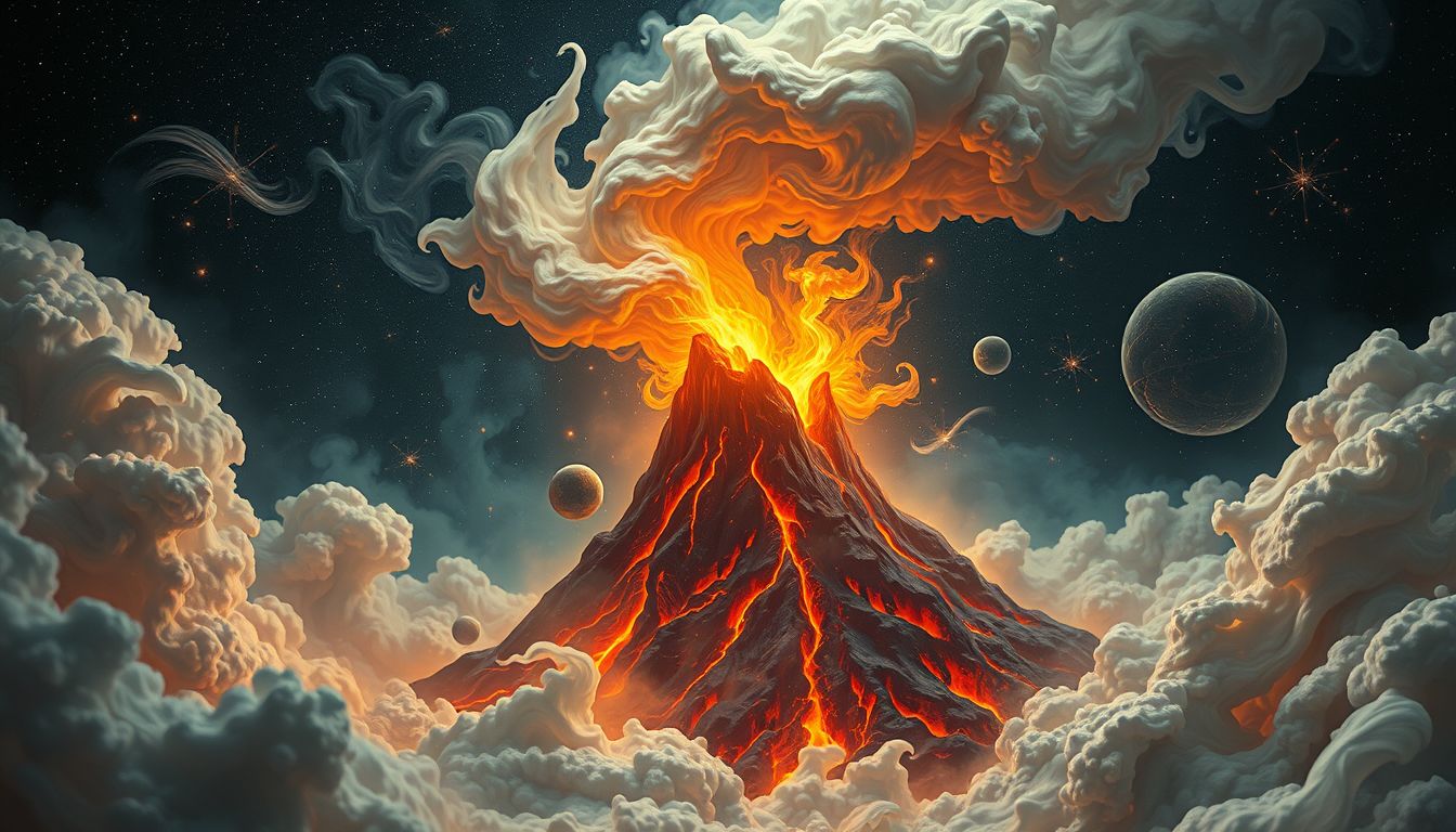 Rauch im Vulkan-Traum symbolisiert oft unterdrückte explosive Wut.