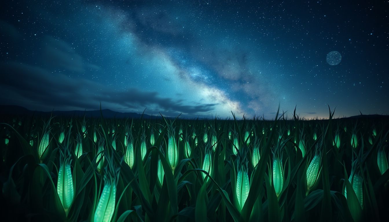 Ein Maisfeld bei Nacht symbolisiert oft verborgene Chancen und Geheimnisse.
