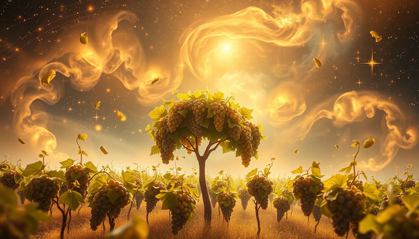 Ein Muskatweingut im Traum symbolisiert zukünftigen Wohlstand und Erfolg.