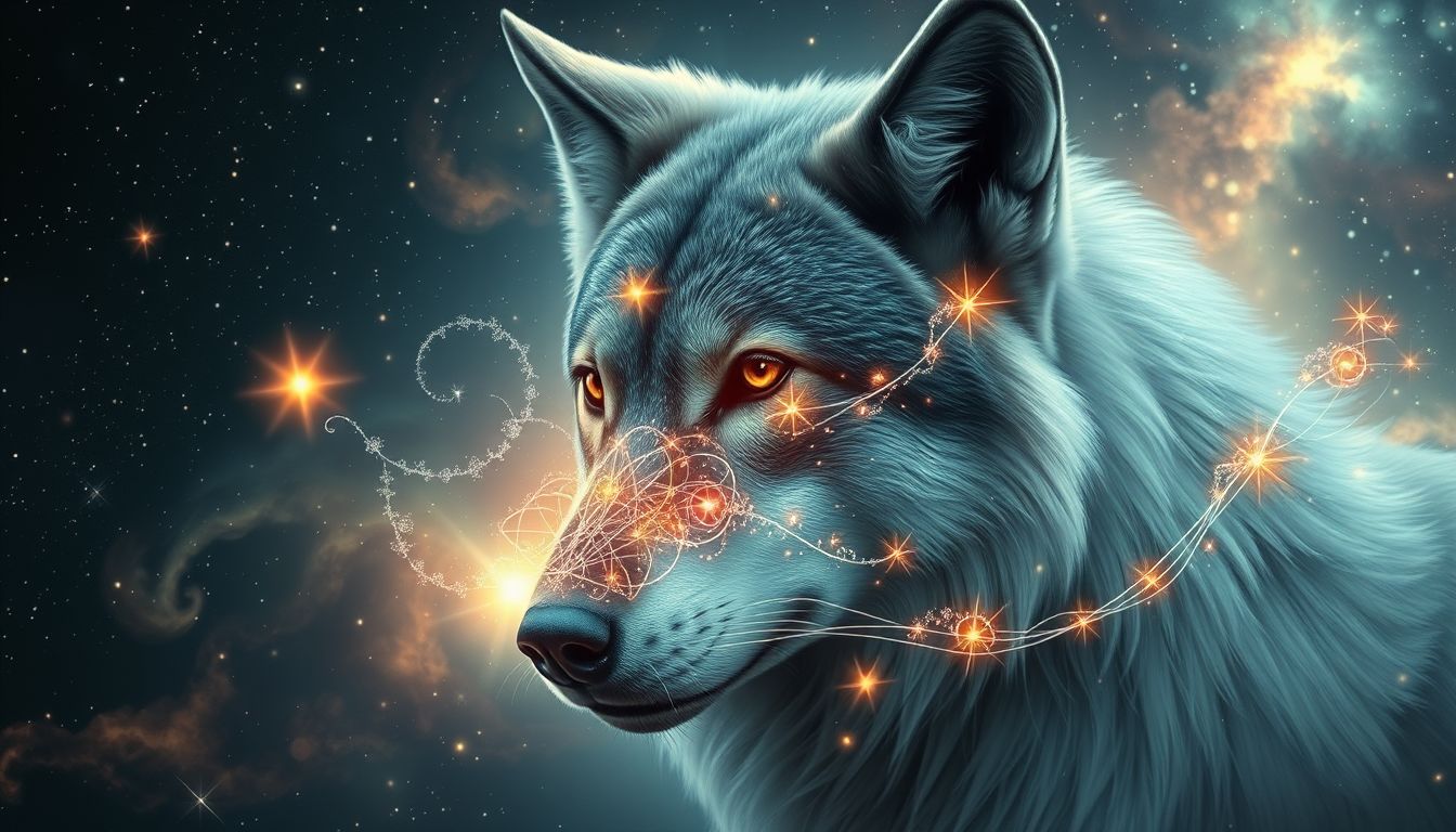 Ein Maulkorb am Wolf symbolisiert gezähmte, unterdrückte Instinkte.