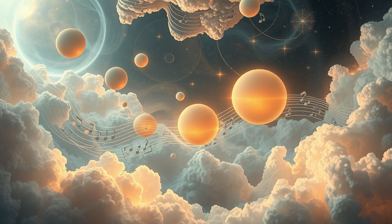 Ein Markt voller Musik symbolisiert Harmonie und lebendige Gemeinschaftsträume.